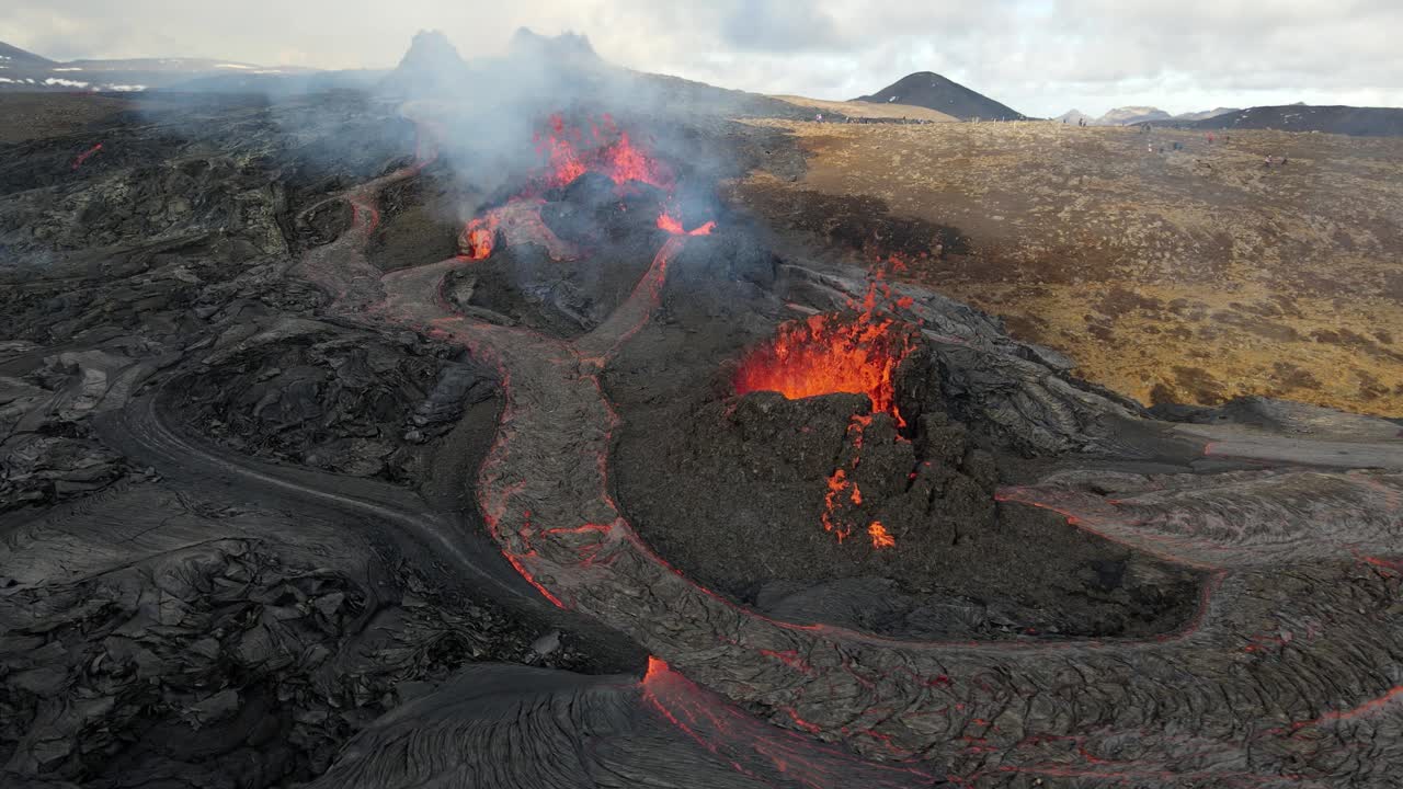 Lava Flow Eruption in Iceland