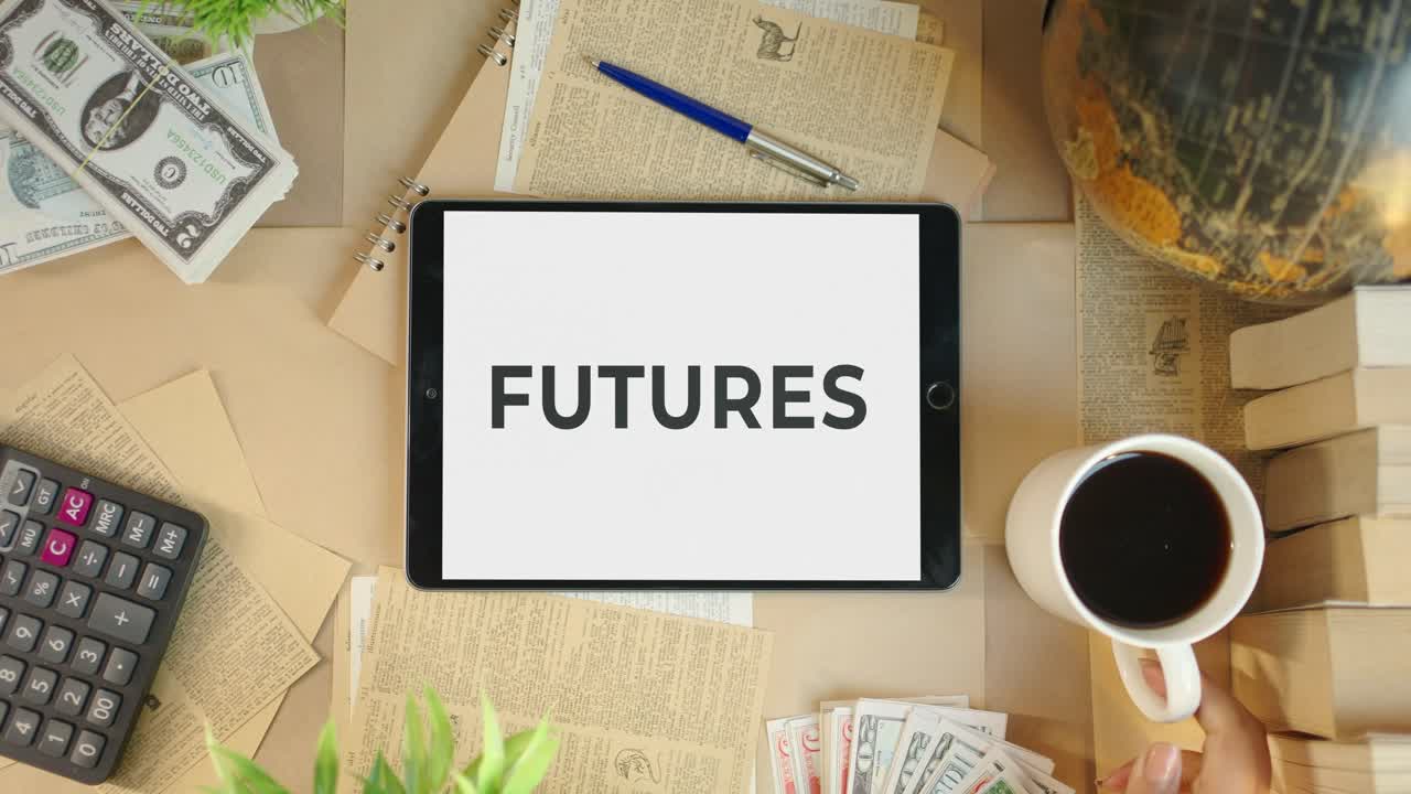 FUTURES DISPLAYING ON FINANCE TABLET SCREEN