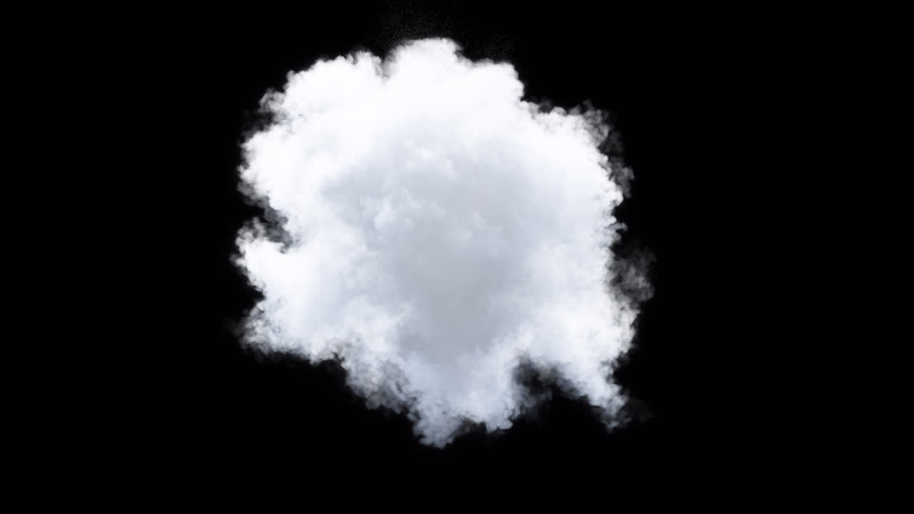 Volumetrisk sky på gjennomsiktig bakgrunn alfa
