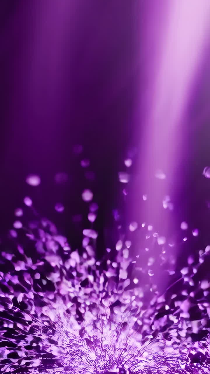 Abstract Purple Lights and Sparkling Particles