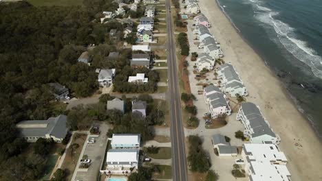 flying over street by seaside kure beach north carolina