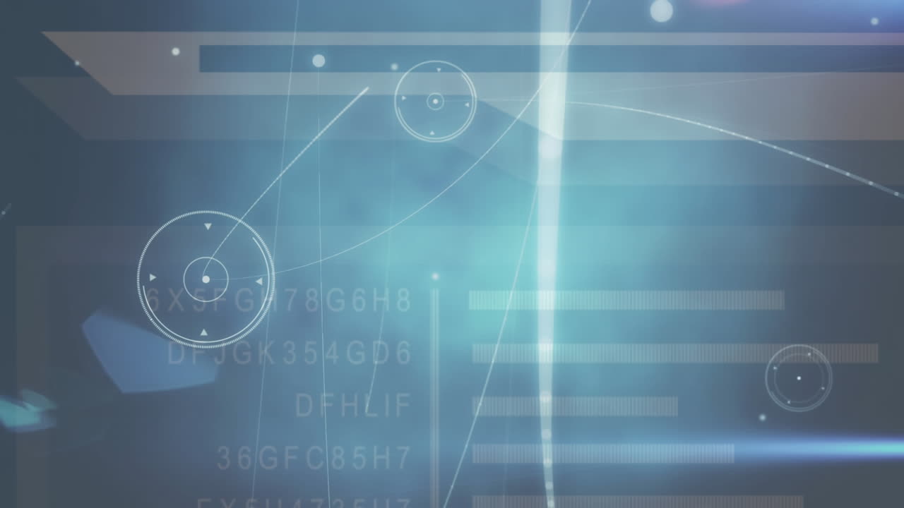 블랙 배경에 연결 네트워크와 데이터 처리의 애니메이션