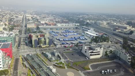 Vista-Aérea-Del-Garaje-De-Tránsito-De-Autobuses