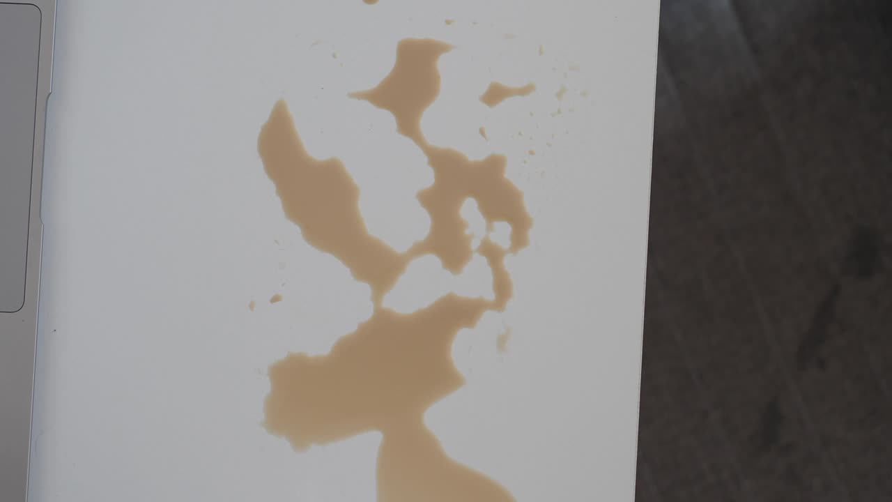 Spilled Liquid on Table