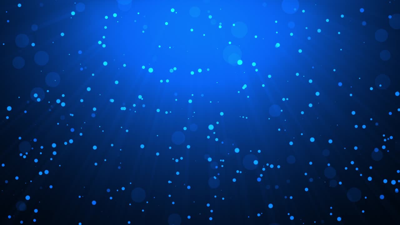 천천히 떨어지는 입자들이 빛과 그 결과로 발생하는 광선에 의해 조명되는 애니메이션 배경입니다.