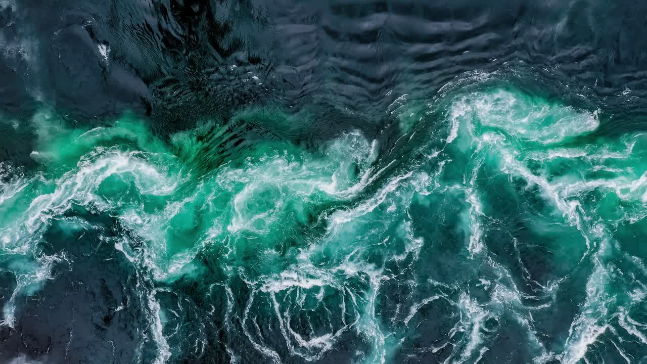 волны воды реки и моря встречаются друг с другом во время прилива и отлива.