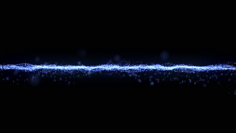 abstract blue particle stream on black background