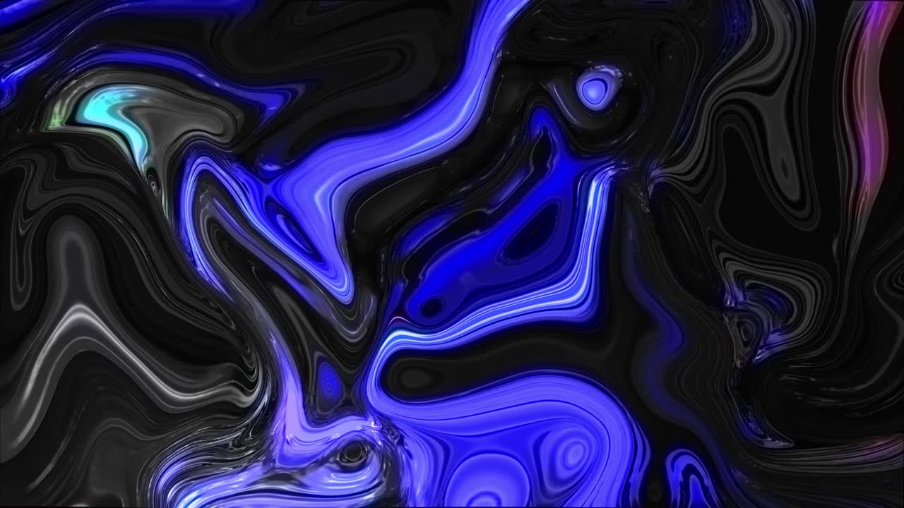 Video di animazione di sfondo con texture liquida acrilica oleosa blu