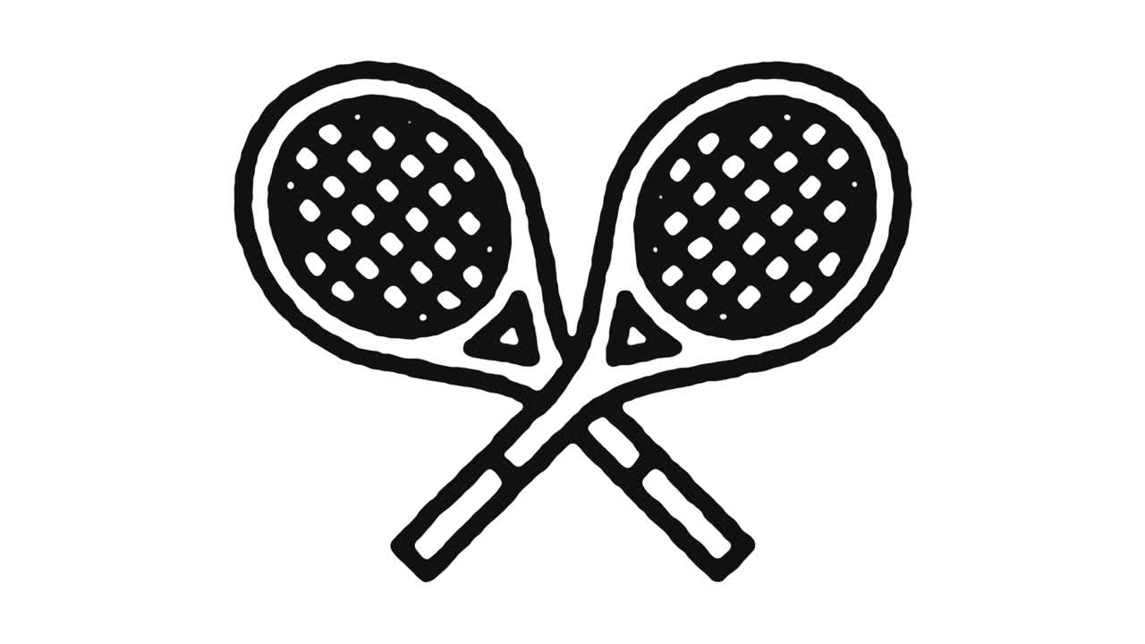 테니스 아이콘 애니메이션 영상 및 알파 채널