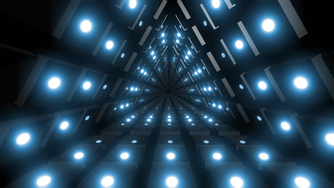 Abstract Futuristic Glowing Tunnel