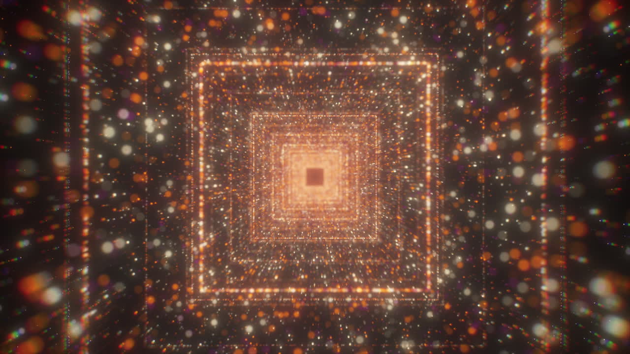 túnel cuadrado resplandeciente abstracto