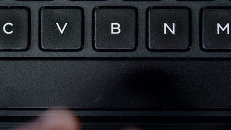 Top-View-Finger-Pushing-Space-Keyboard-Button