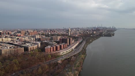 manhattan skyline and hudson river from washington heights