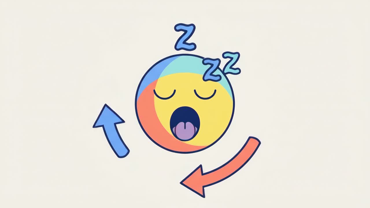 Emoji animata che illustra il ciclo sonno-veglia