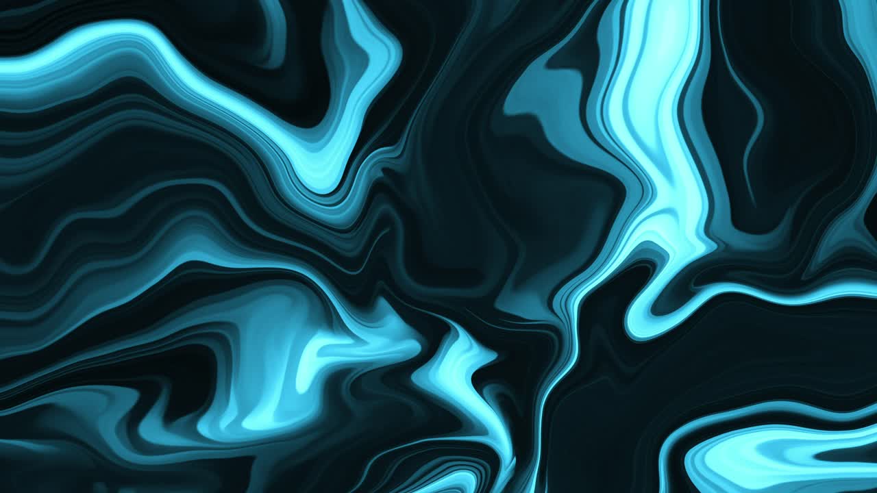 Sfondo Astratto con Effetto Marmo Liquido Blu e Nero Fluttuante