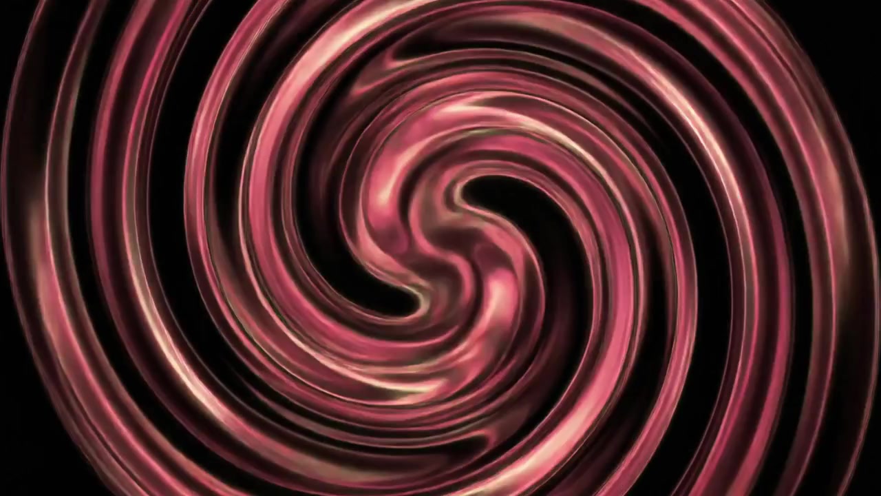 Vortice astratto di luce rosa vorticante su sfondo nero