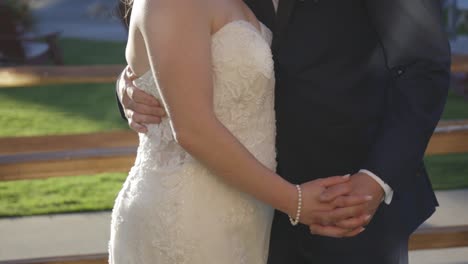 Bride-and-groom-dance-during-golden-hour