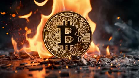 Bitcoin on Fire: Symbol of Volatility