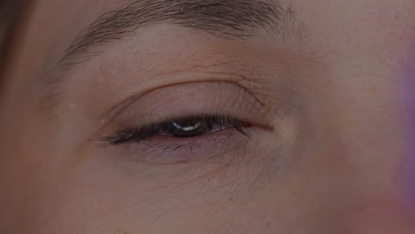 primer plano del ojo de una mujer.