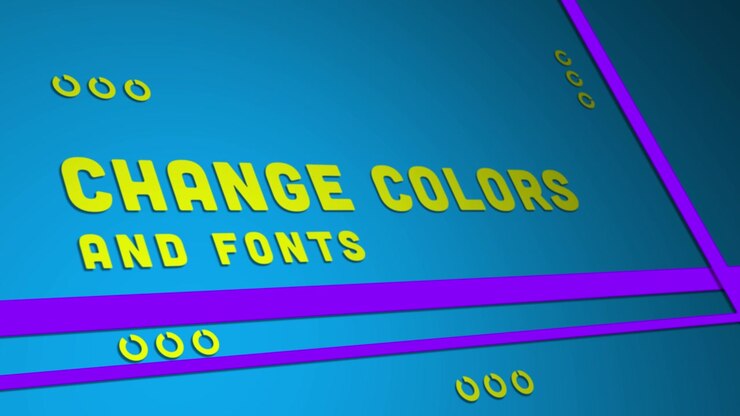 Modello di animazione per titoli in grafica animata minimalista
