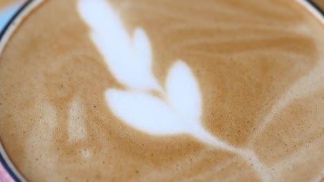 close-up of latte art