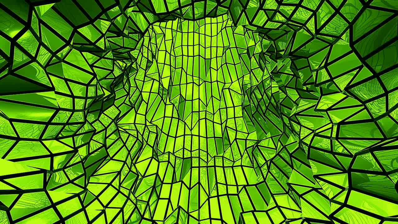 Abstract background with low poly tunnel