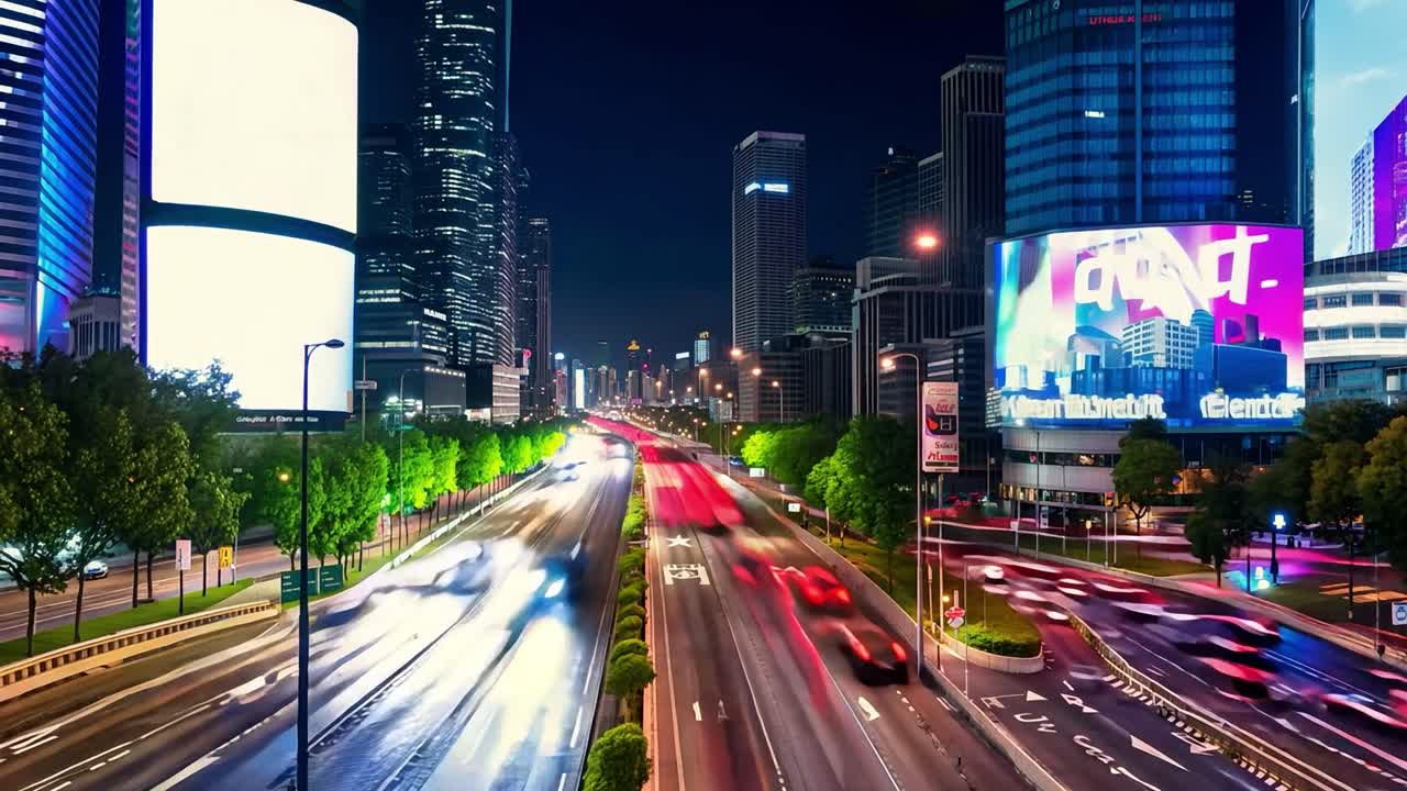 도시의 야간 교통