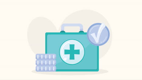 medical kit with cross animation