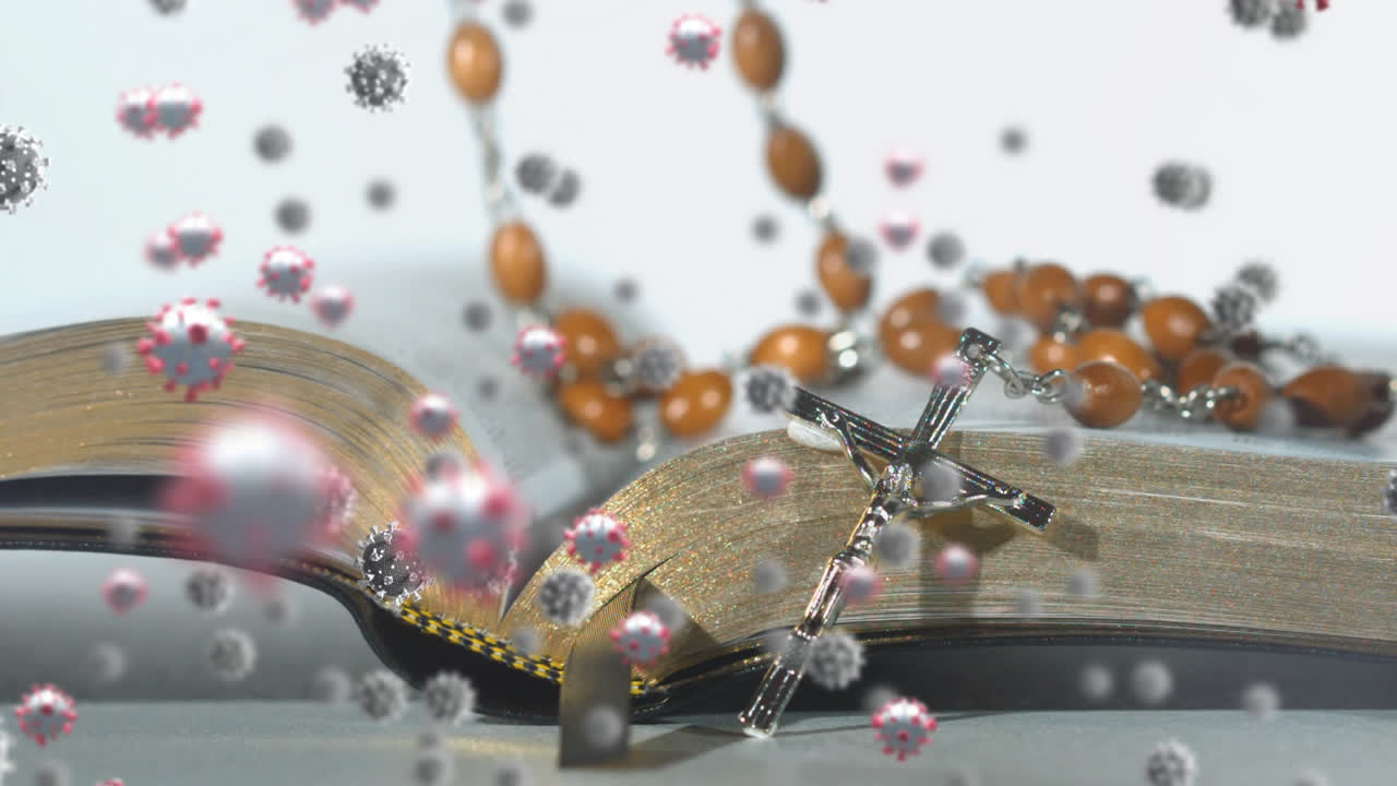 코로나19 세포가 성경에 대한  ⁇ 주기도를 반대하고 있습니다.