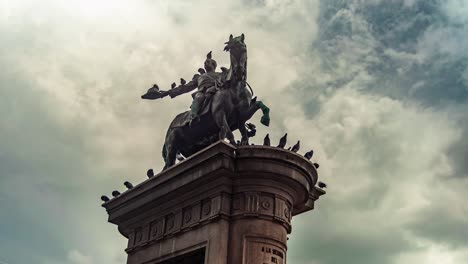 the statue of gerardo barrios in the historical downtown district of san salvador