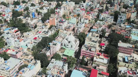 bangalore ciudad vista de avión no tripulado hasta abajo