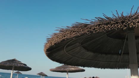 Beach-umbrella-Rimini,-Italy