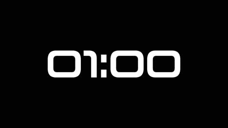 One-Minute-Countdown-On-Uniwars-Typography-In-Black-And-White