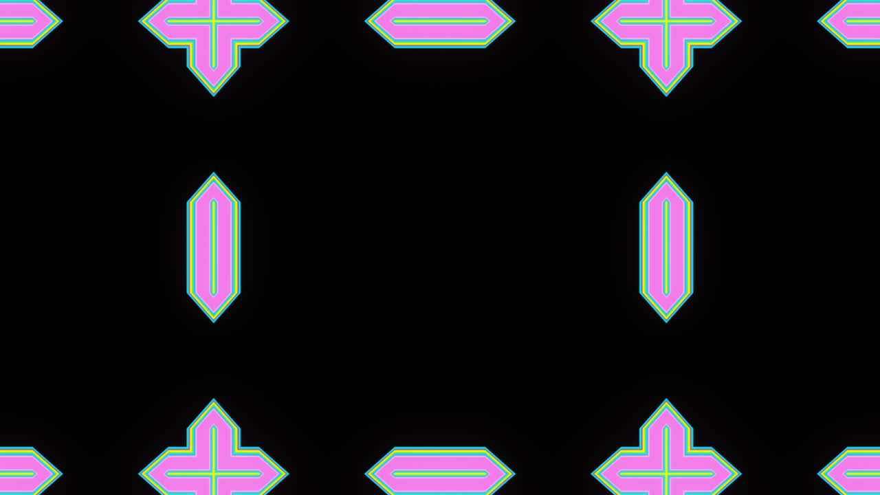 led 스크린을 위한 끝없는 네온 밝은 다채로운 패턴을 루프