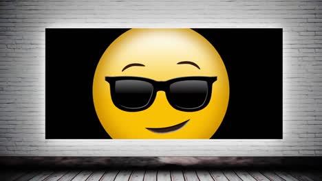 sonriente en el lienzo