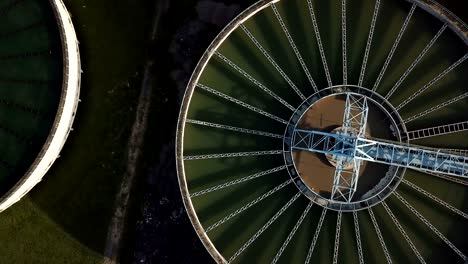 4k video of aerial view of water treatment plant