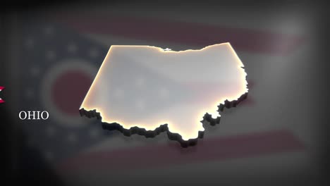 mapa animado en 3d de ohio