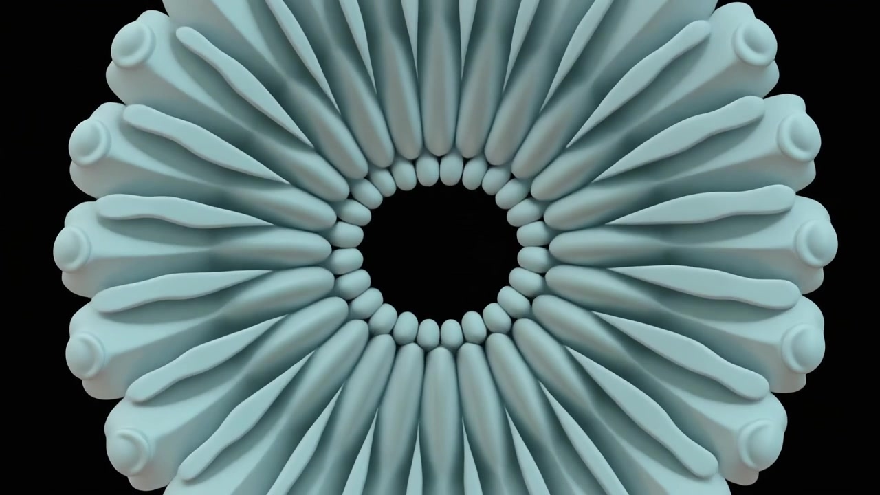 Abstract 3D Animation of Expanding and Contracting Geometric Shapes