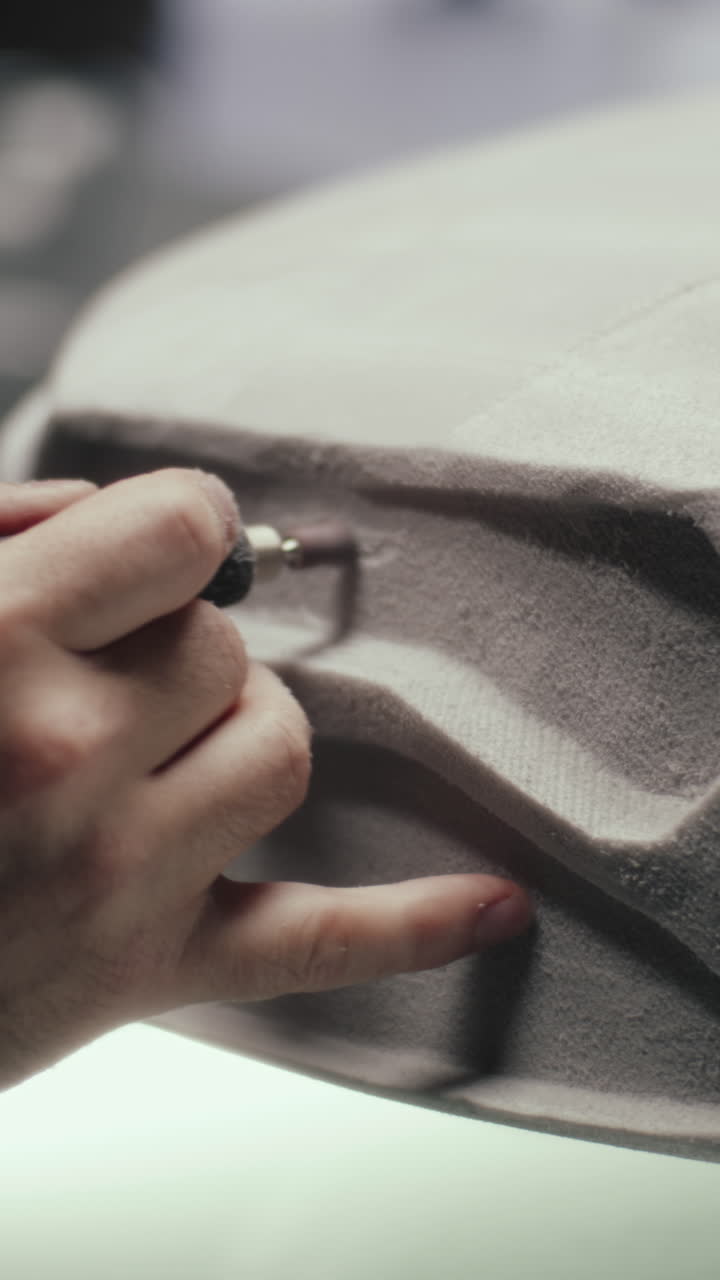 la escultura de una pieza de cerámica