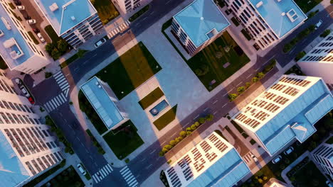 aerial view of a modern residential city