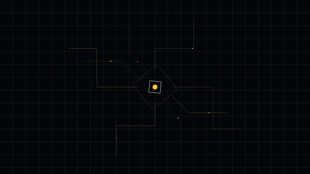 Abstract Digital Interface Animation with Expanding Geometric Lines