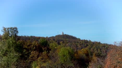 "erzsébet kilátó" viewpoint in the woods of budapest, hungary