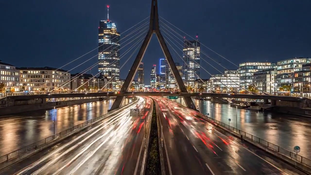 Captivating Urban Nightscape: A Photographic Journey Through City Streets Illuminated by Vibrant Neon Lights and the Movement of Traffic in Raindrop Reflections