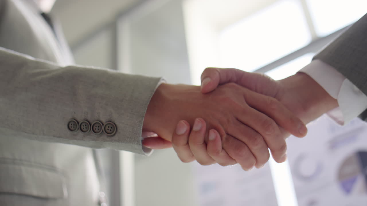 Business Handshake of Two Male Colleagues