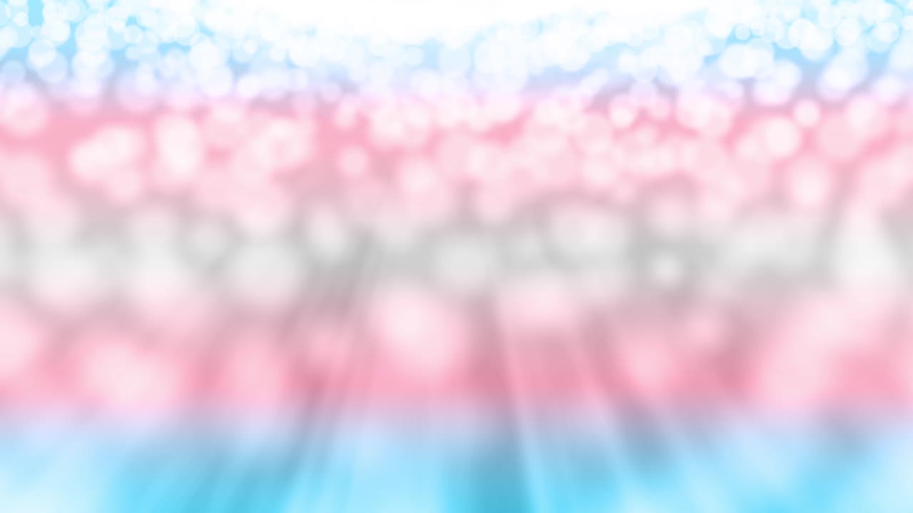 Shining background made of waves of glowing circles on the transgender flag