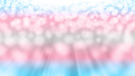 shining background made of waves of glowing circles on the transgender flag