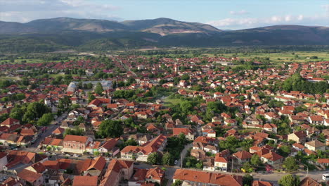 flight over pirotski serbia, in summer