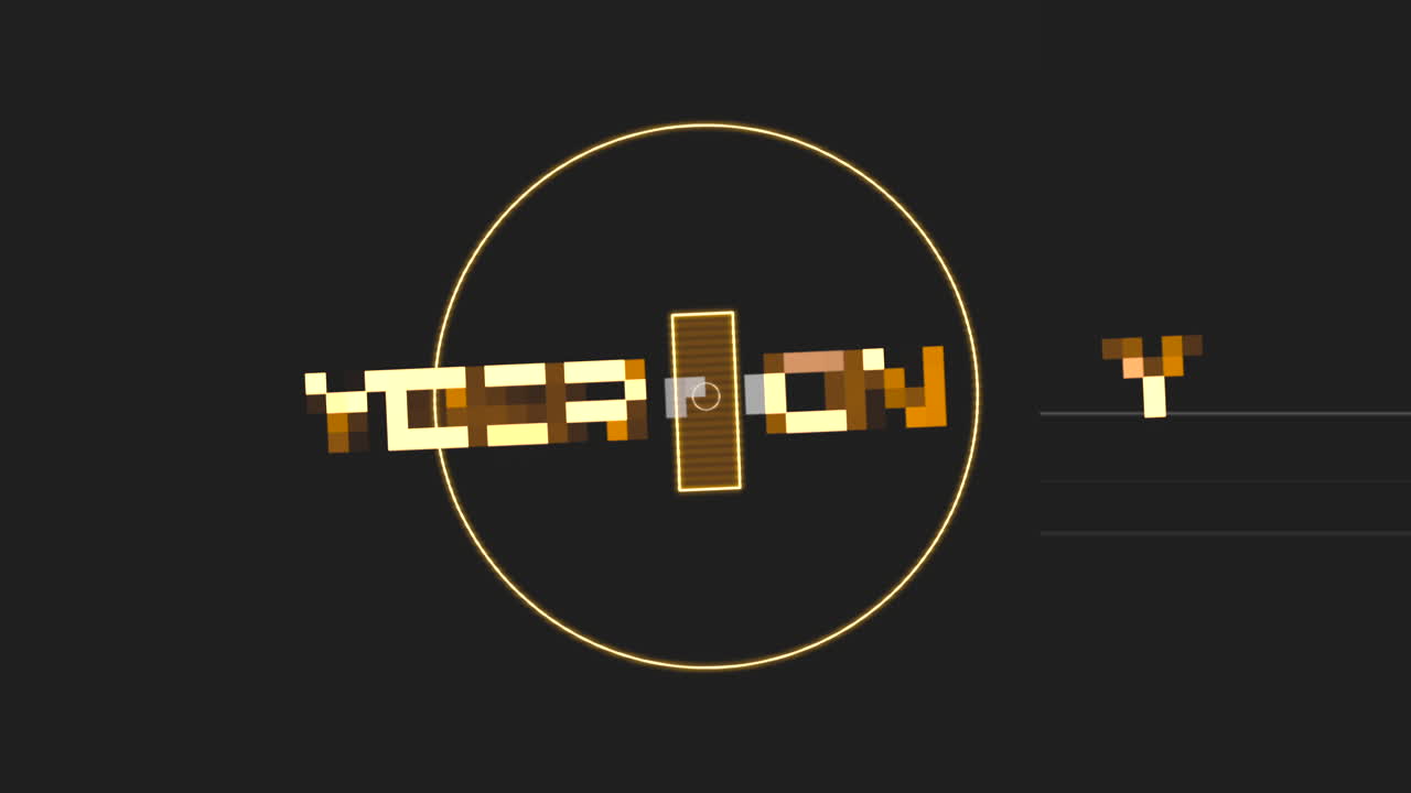 컴퓨터 화면에 hud 요소를 가진 사이버 월요일 텍스트