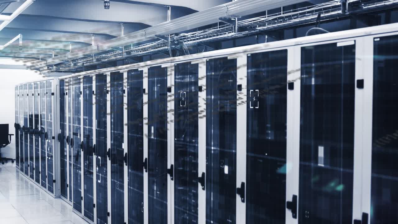 Animation of data processing over computer servers