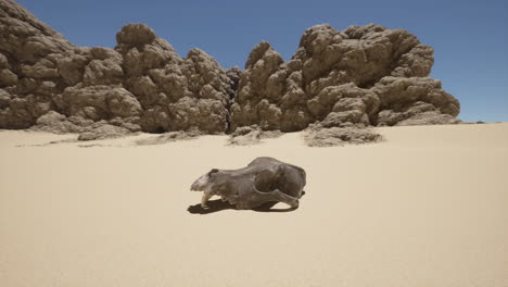 un cráneo en el desierto